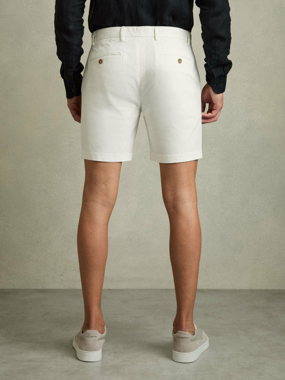 Short Length Casual Chino Shorts White | Men