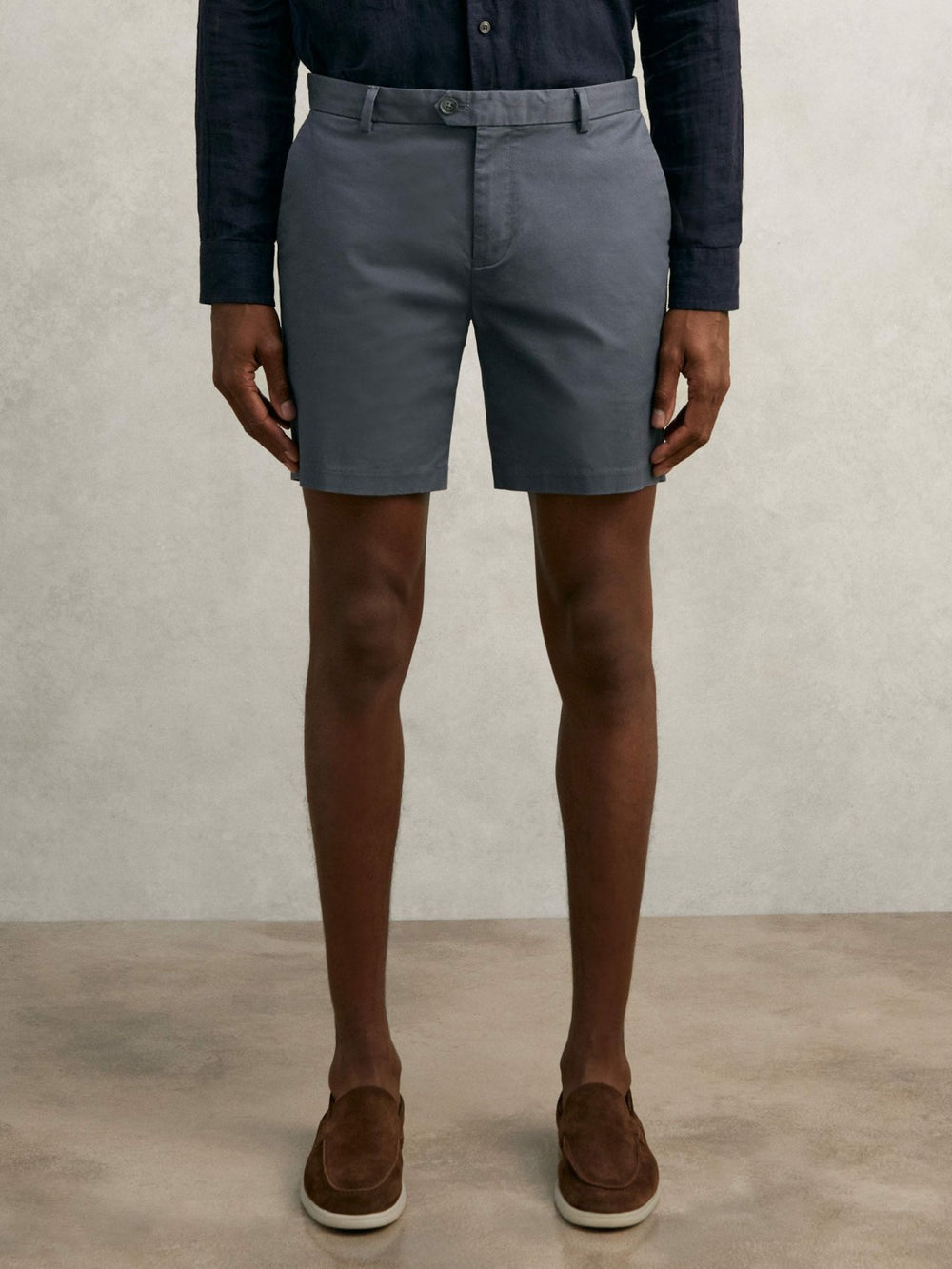 Short Length Casual Chino Shorts Airforce Blue | Men