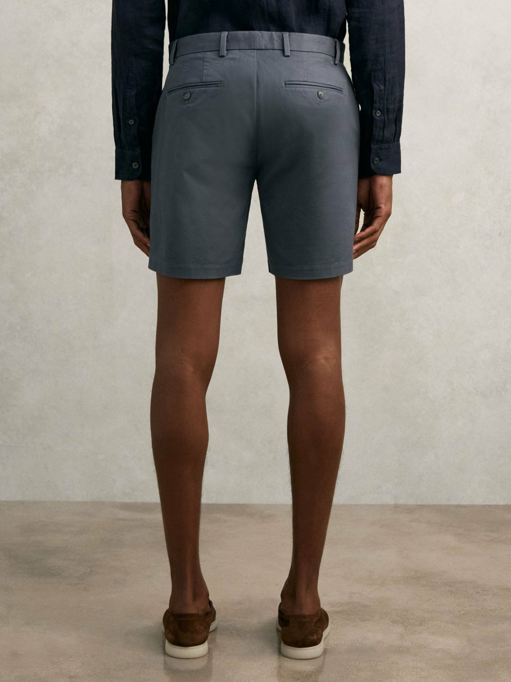 Short Length Casual Chino Shorts Airforce Blue | Men