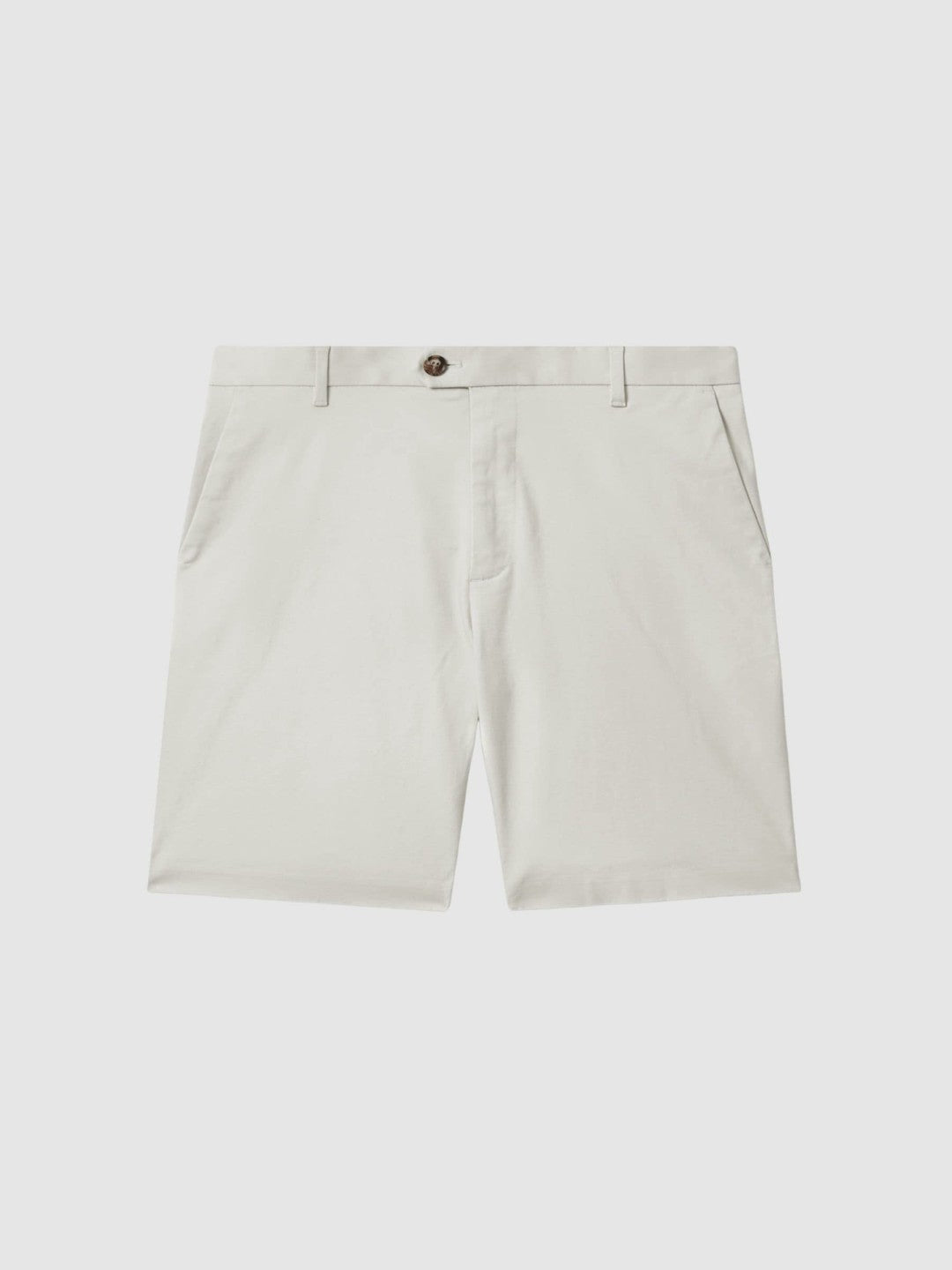 Cotton Chino Shorts with Stretch Chalk | Men