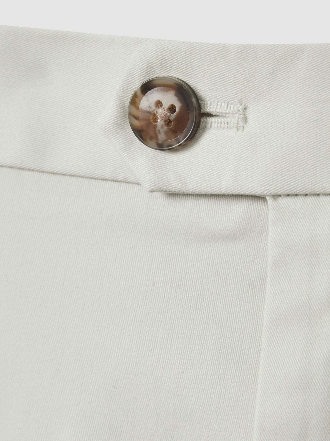 Cotton Chino Shorts with Stretch Chalk | Men