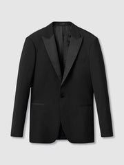 Regular Fit Single Breasted Tuxedo Jacket Black | Men