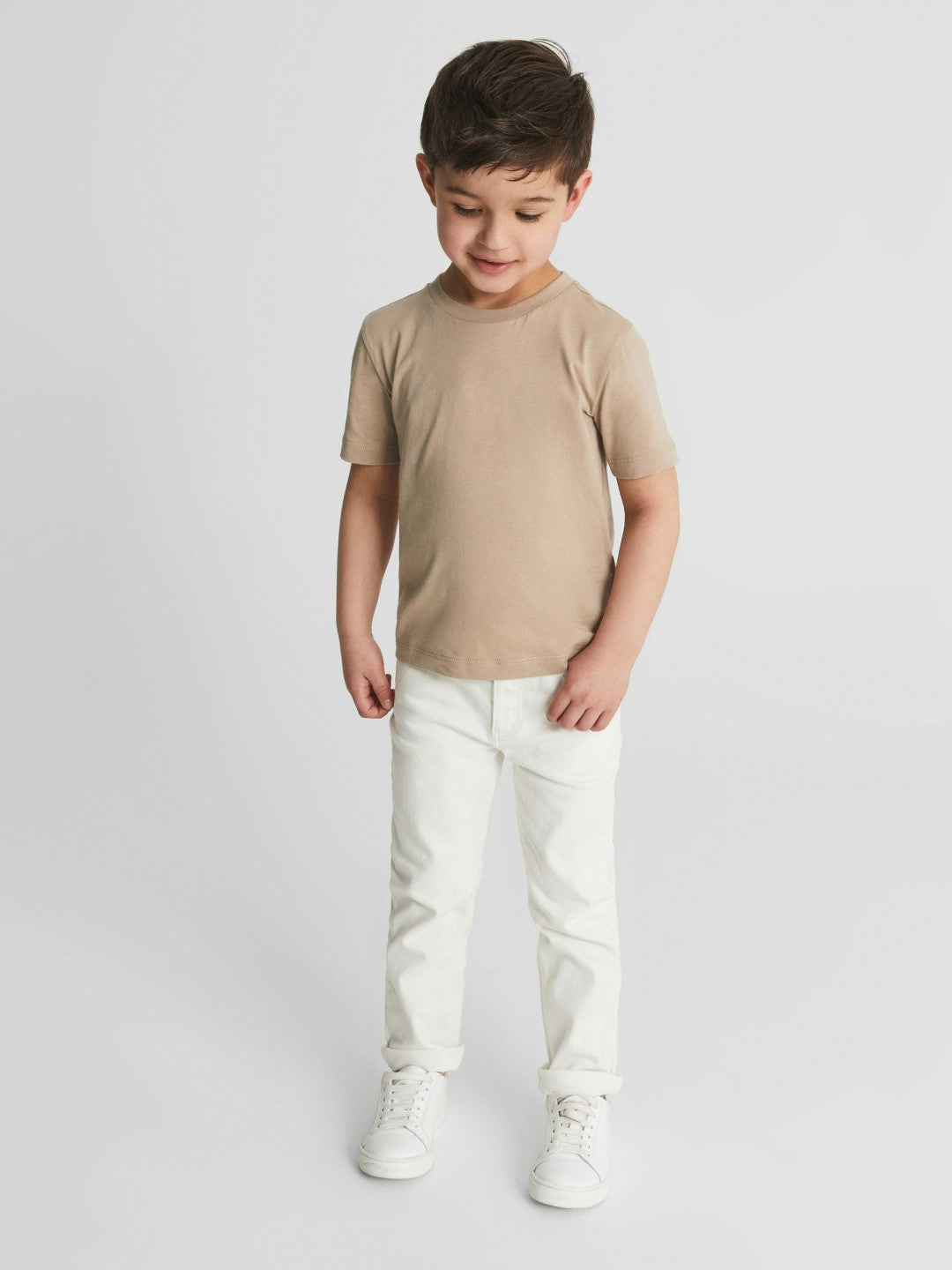 3-9 yrs Crew Neck T-Shirt Stone | Children & Baby