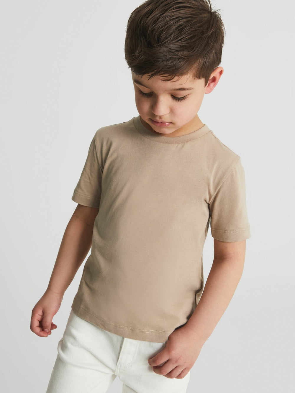 9-13 yrs Crew Neck T-Shirt Stone | Children & Baby