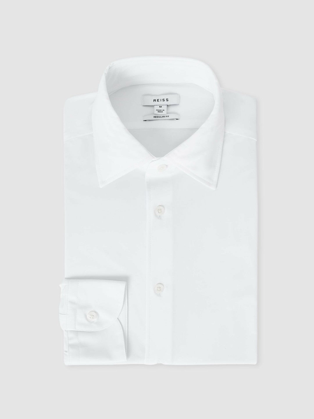 Regular Fit Button-Through Travel Shirt White | Men