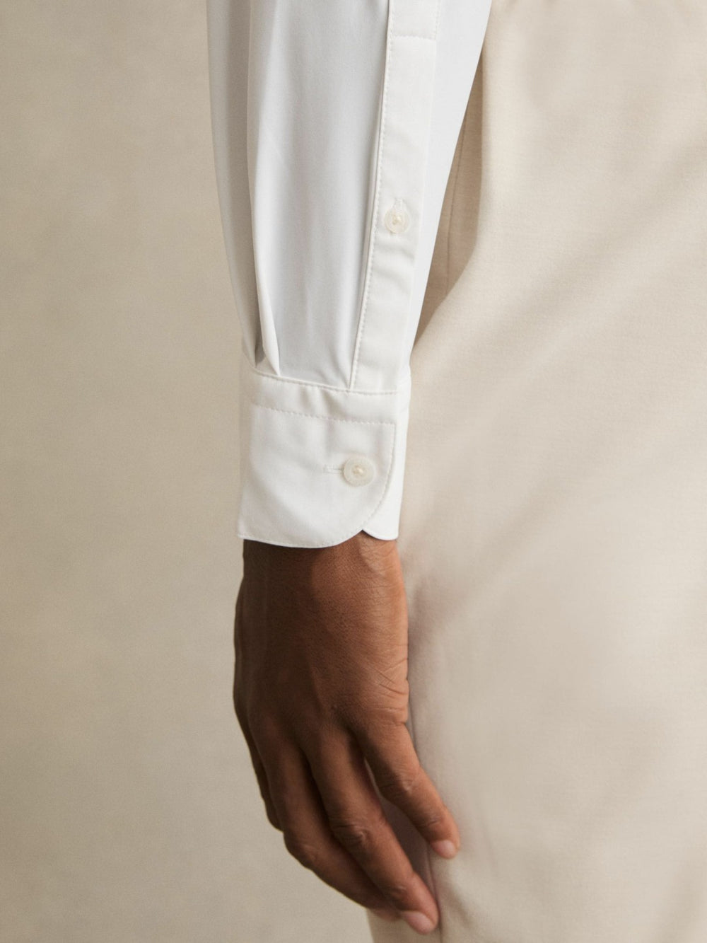 Regular Fit Button-Through Travel Shirt White | Men