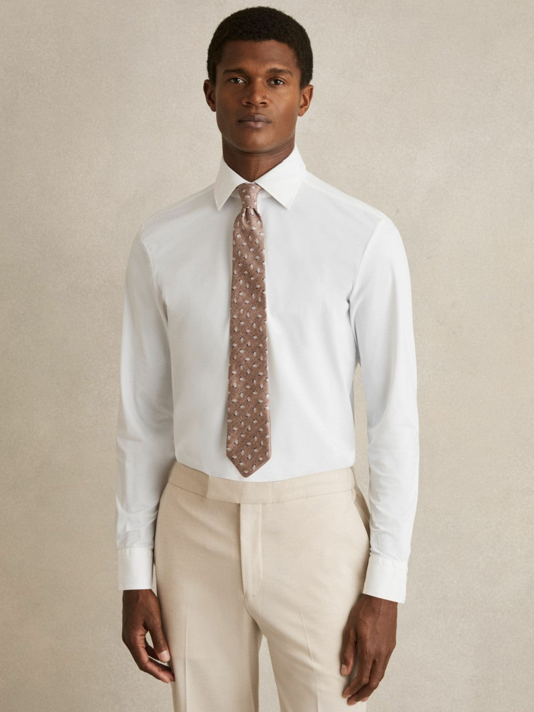 Regular Fit Button-Through Travel Shirt White | Men