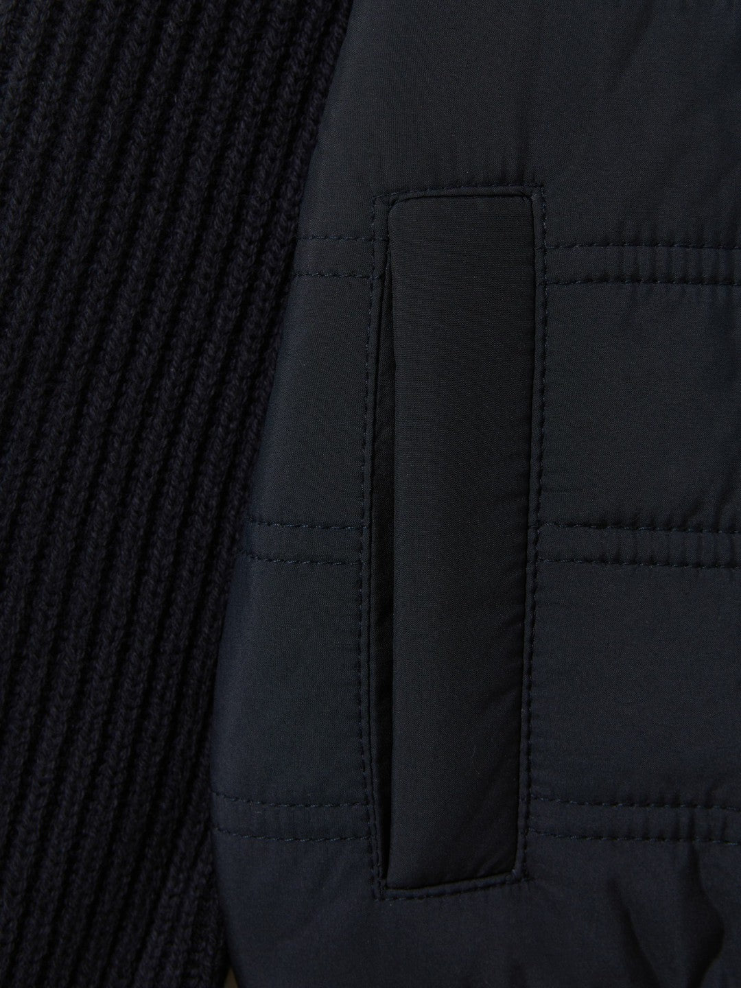 9-14 yrs Hybrid Zip Through Quilted Jacket Navy | Children & Baby