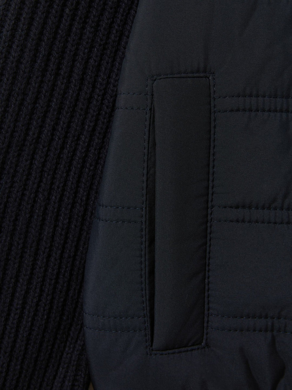 9-14 yrs Hybrid Zip Through Quilted Jacket Navy | Children & Baby