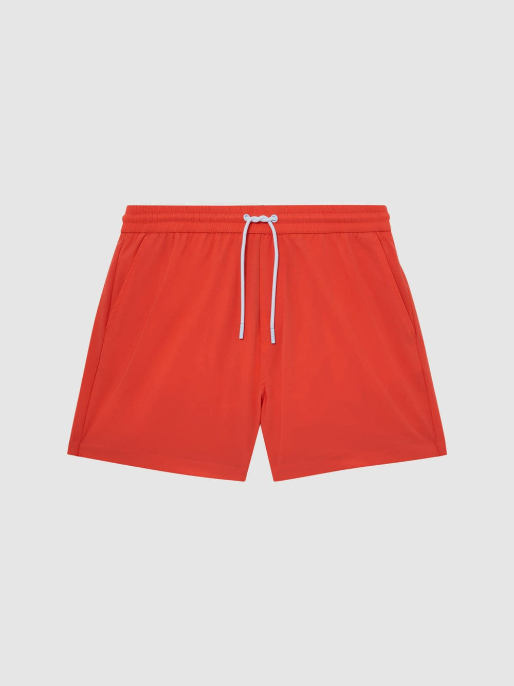 Plain Drawstring Swim Shorts Bright Orange | Men