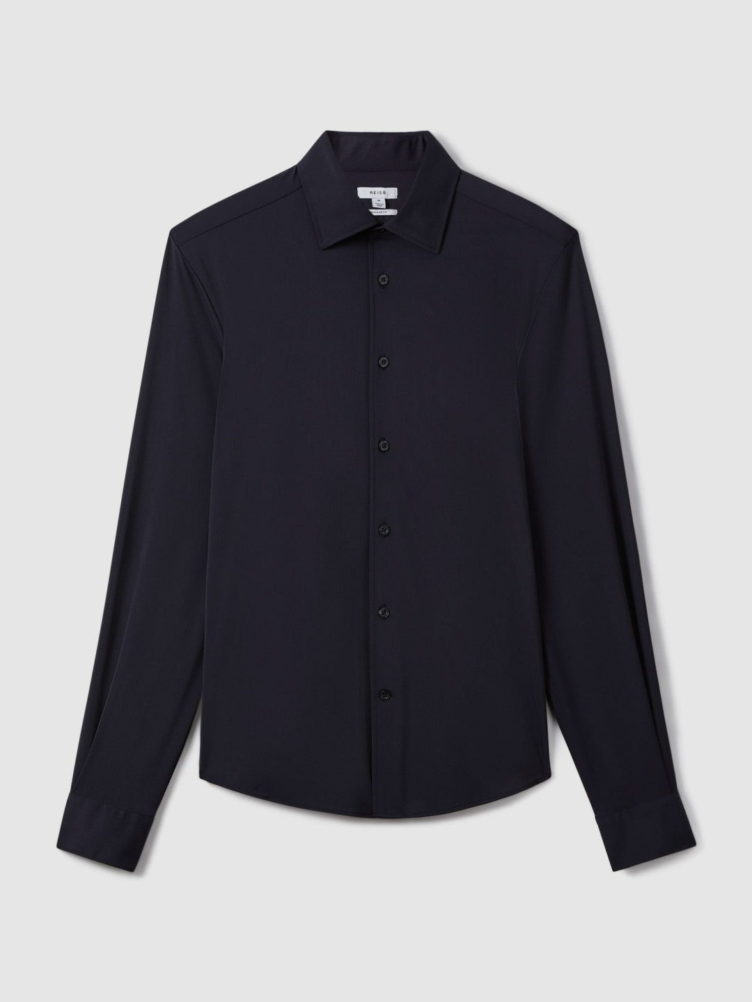 Regular Fit Button-Through Travel Shirt Navy | Men
