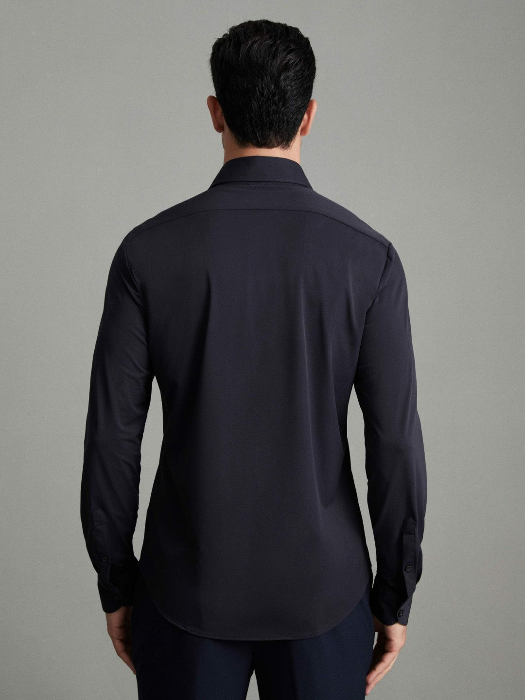 Regular Fit Button-Through Travel Shirt Navy | Men