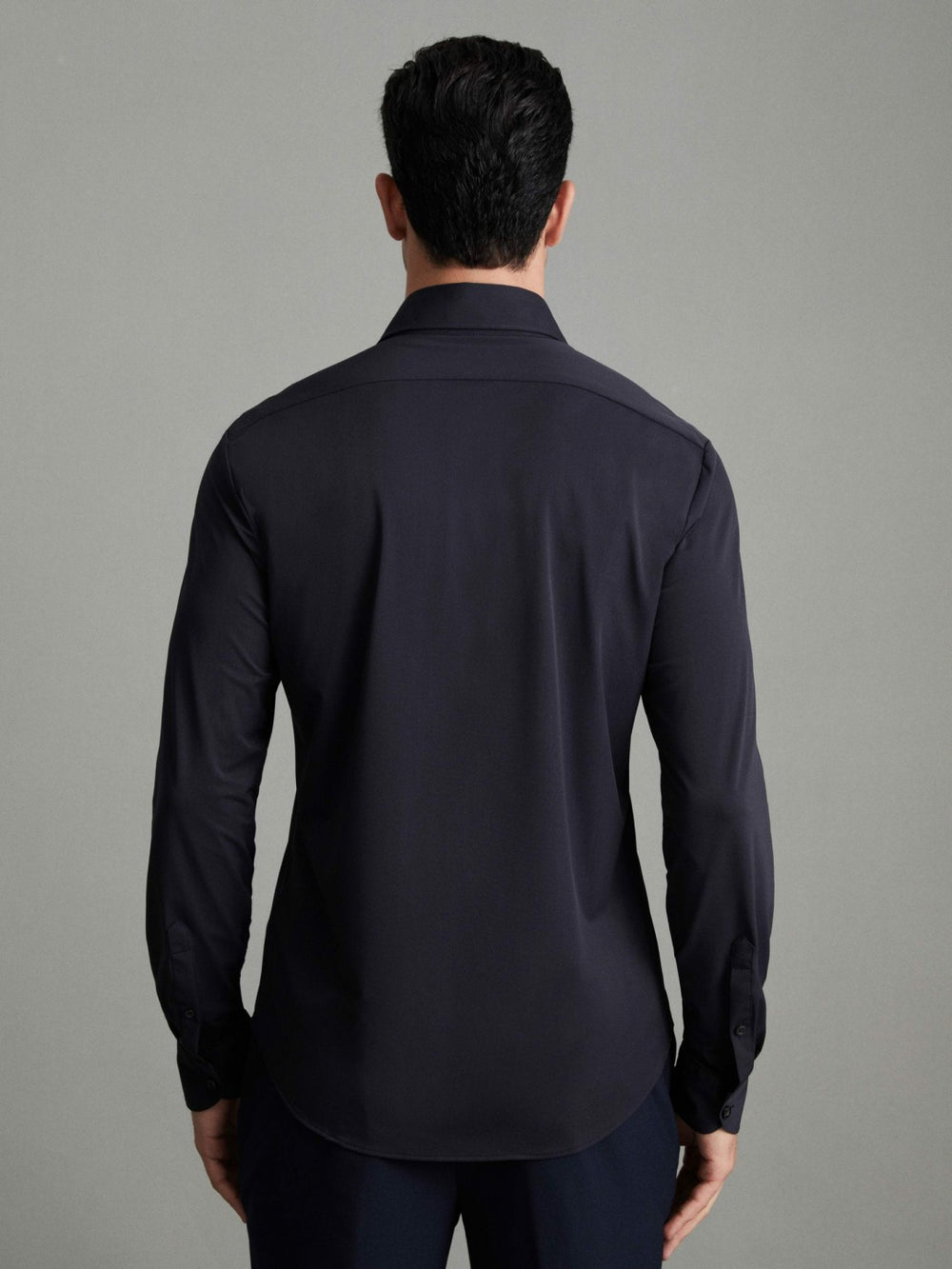 Regular Fit Button-Through Travel Shirt Navy | Men