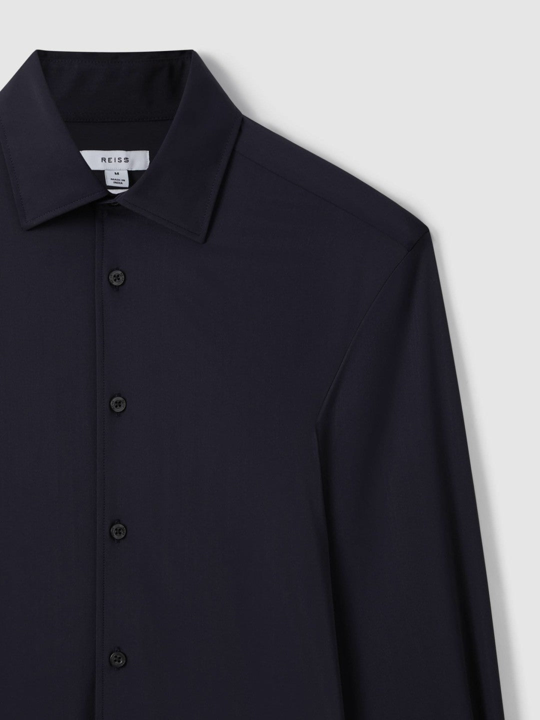 Regular Fit Button-Through Travel Shirt Navy | Men
