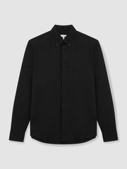 Slim-Fit Button-Down Collar Cotton Oxford Shirt Black | Men