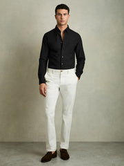 Slim-Fit Button-Down Collar Cotton Oxford Shirt Black | Men
