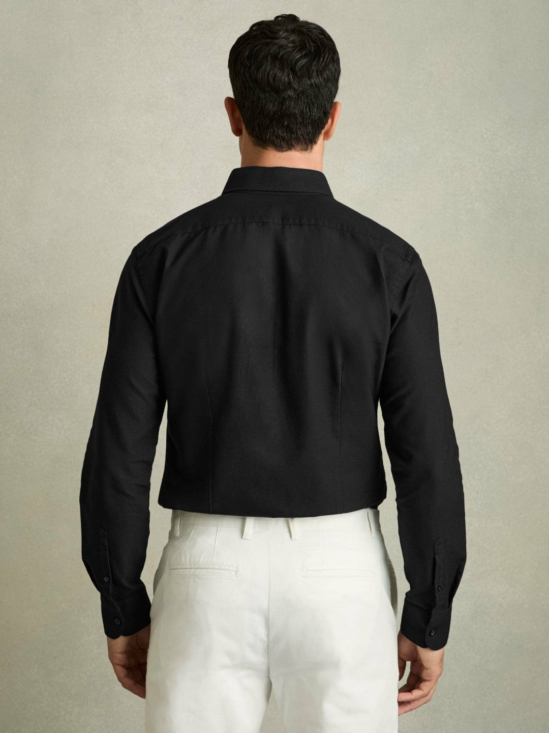Slim-Fit Button-Down Collar Cotton Oxford Shirt Black | Men