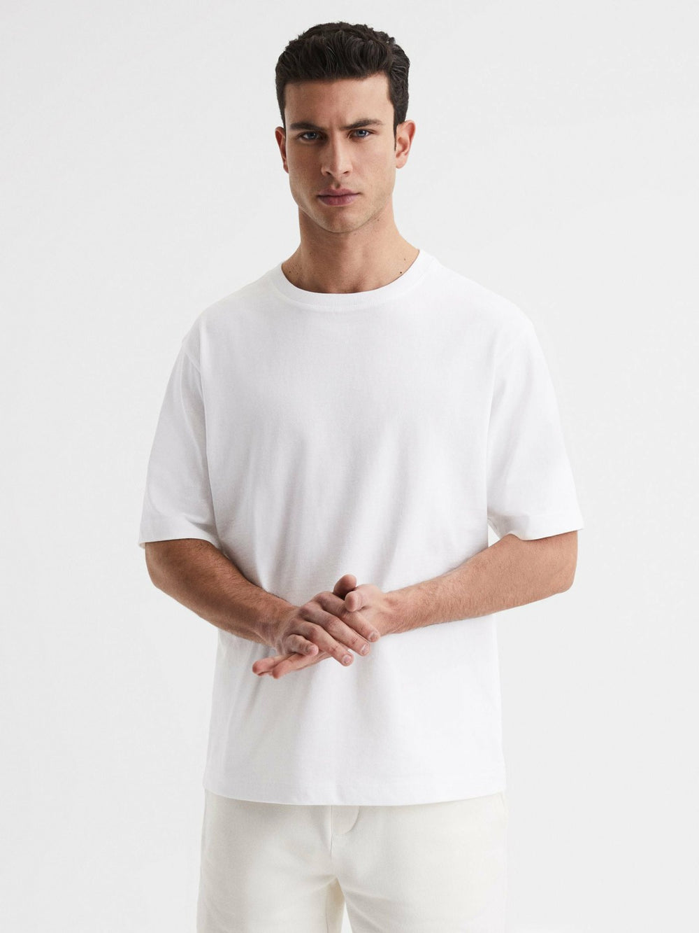 Oversized Garment Dye T-Shirt White | Men