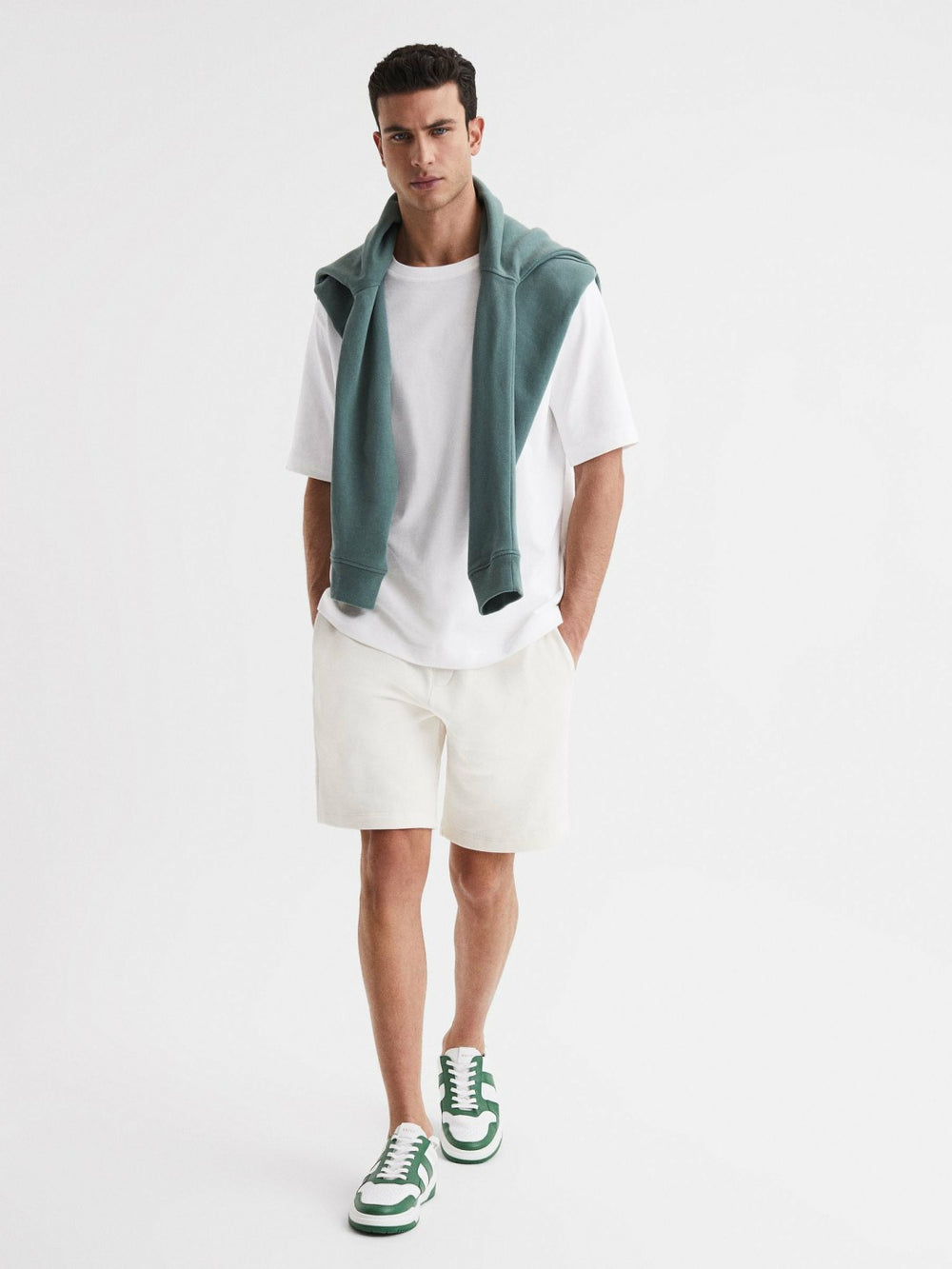 Oversized Garment Dye T-Shirt White | Men