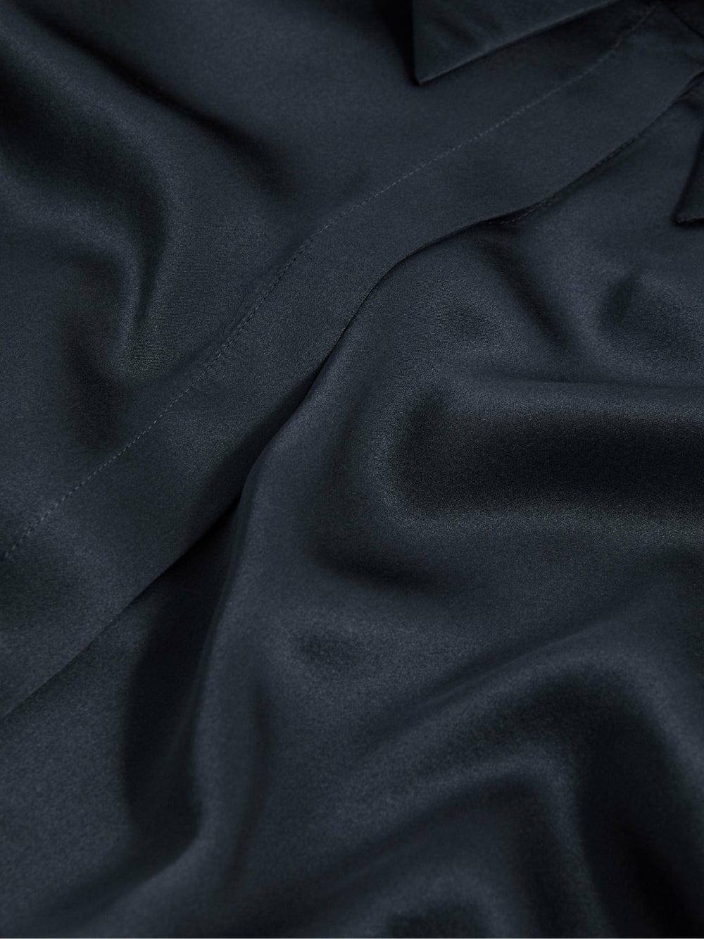 Silk Double-Cuff Button-Through Shirt Navy | Women