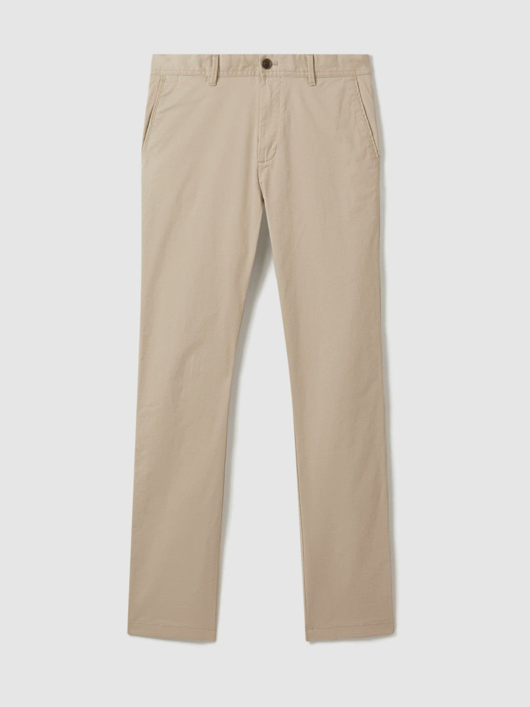 Slim Fit Washed Cotton Blend Chinos Stone | Men