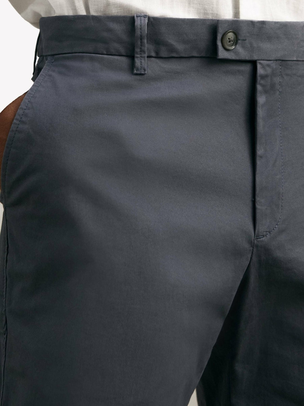 Cotton Chino Shorts with Stretch Airforce Blue | Men