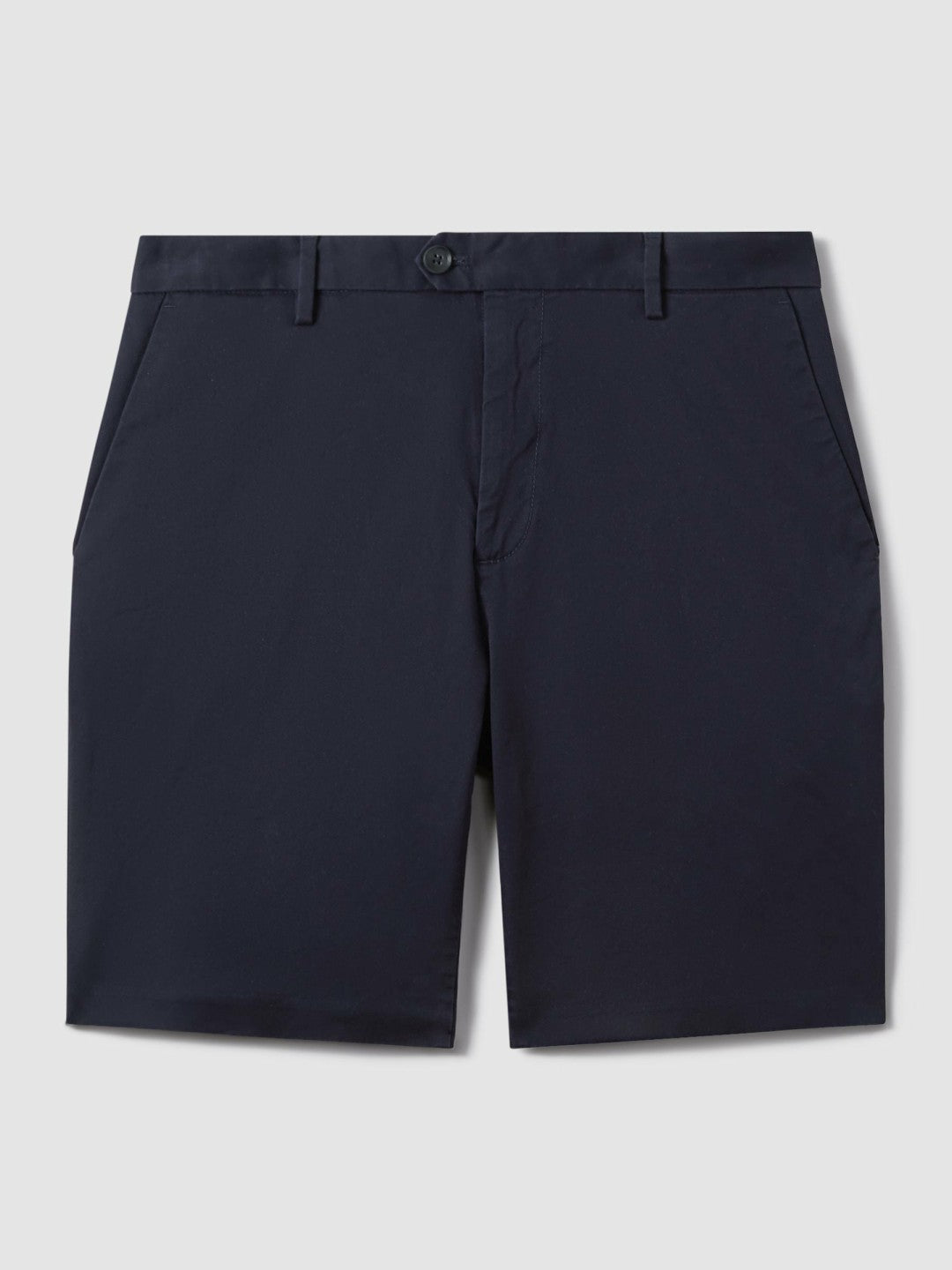 Cotton Chino Shorts with Stretch Navy | Men