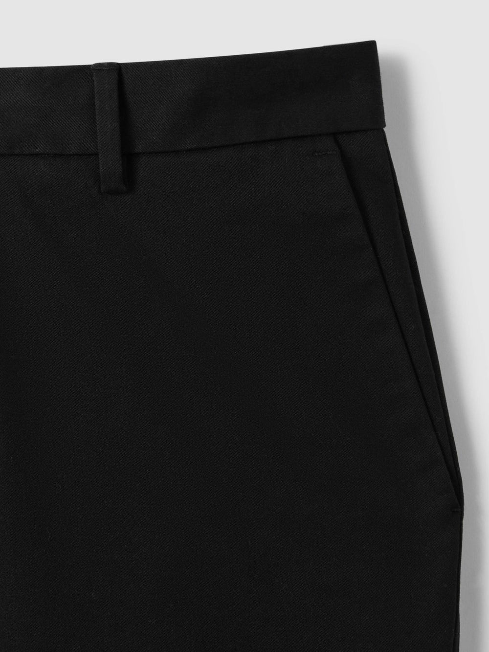 Cotton Chino Shorts with Stretch Black | Men