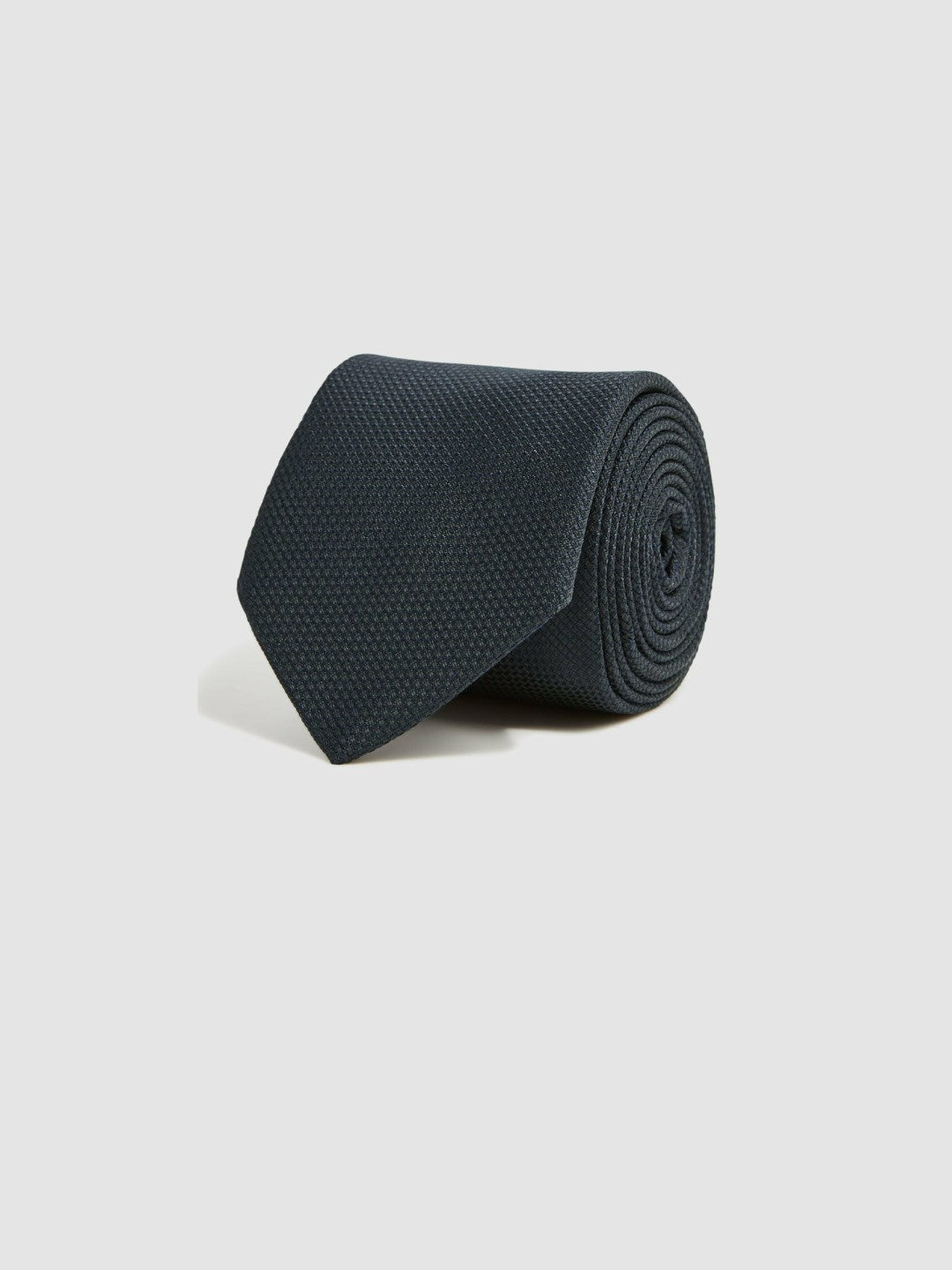 Textured Silk Blend Tie Navy | Men