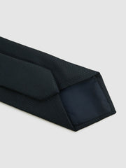 Textured Silk Blend Tie Navy | Men