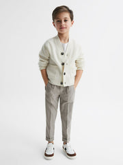 9-14 yrs Relaxed Elasticated Trousers with Turn-Ups Taupe | Children & Baby