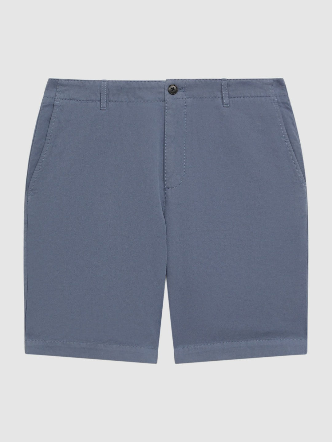 Cotton-Linen Blend Shorts Airforce Blue | Men