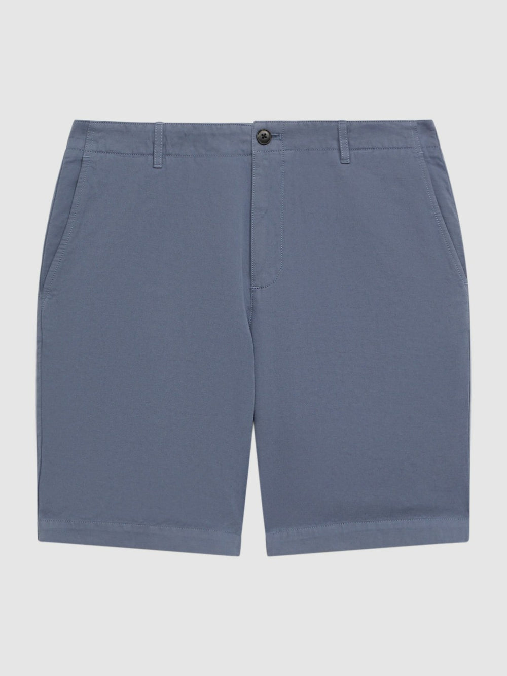 Cotton-Linen Blend Shorts Airforce Blue | Men
