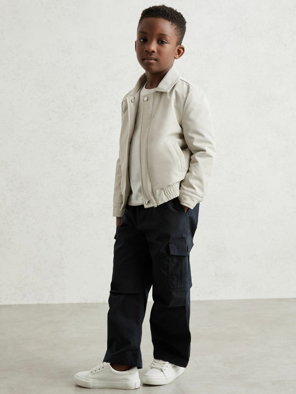 Zip-Through Harrington Jacket Stone | Children & Baby