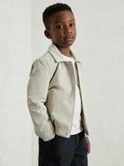 13-14 yrs Zip Through Harrington Jacket Natural | Children & Baby