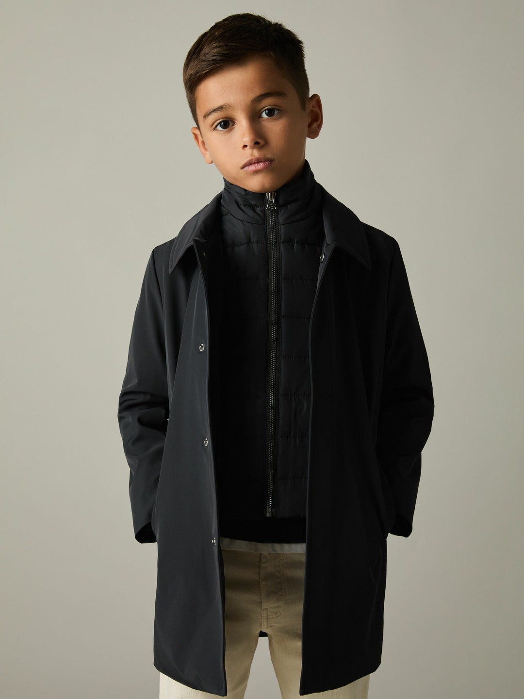 3-9 yrs Gabardine Coat with Removable Gilet Navy | Children & Baby