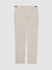 Check Regular-Fit Suit Trousers Stone | Men