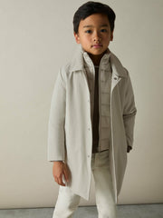 13-14 yrs Gabardine Coat with Removable Gilet Stone | Children & Baby