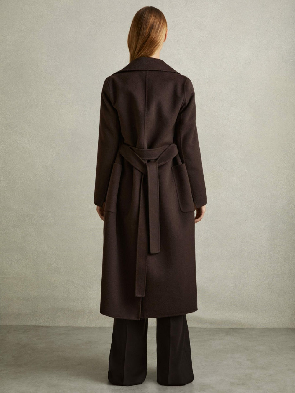 Petite Wool Blend Double Breasted Blindseam Coat Chocolate | Women