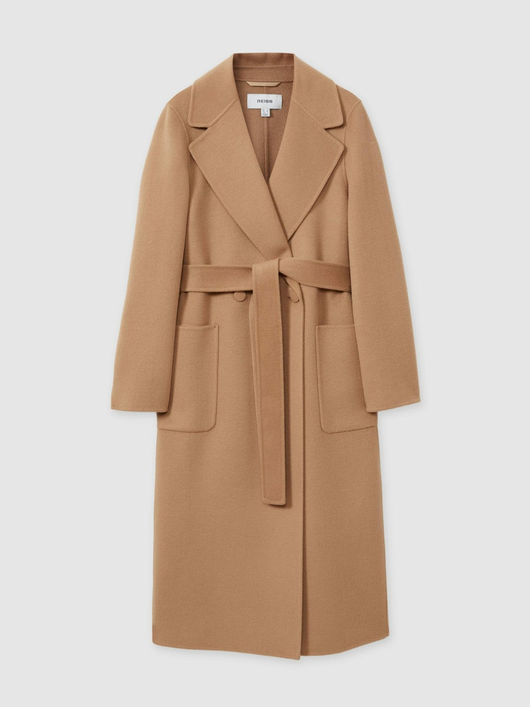 Petite Wool Blend Double Breasted Blindseam Coat Light Camel | Women