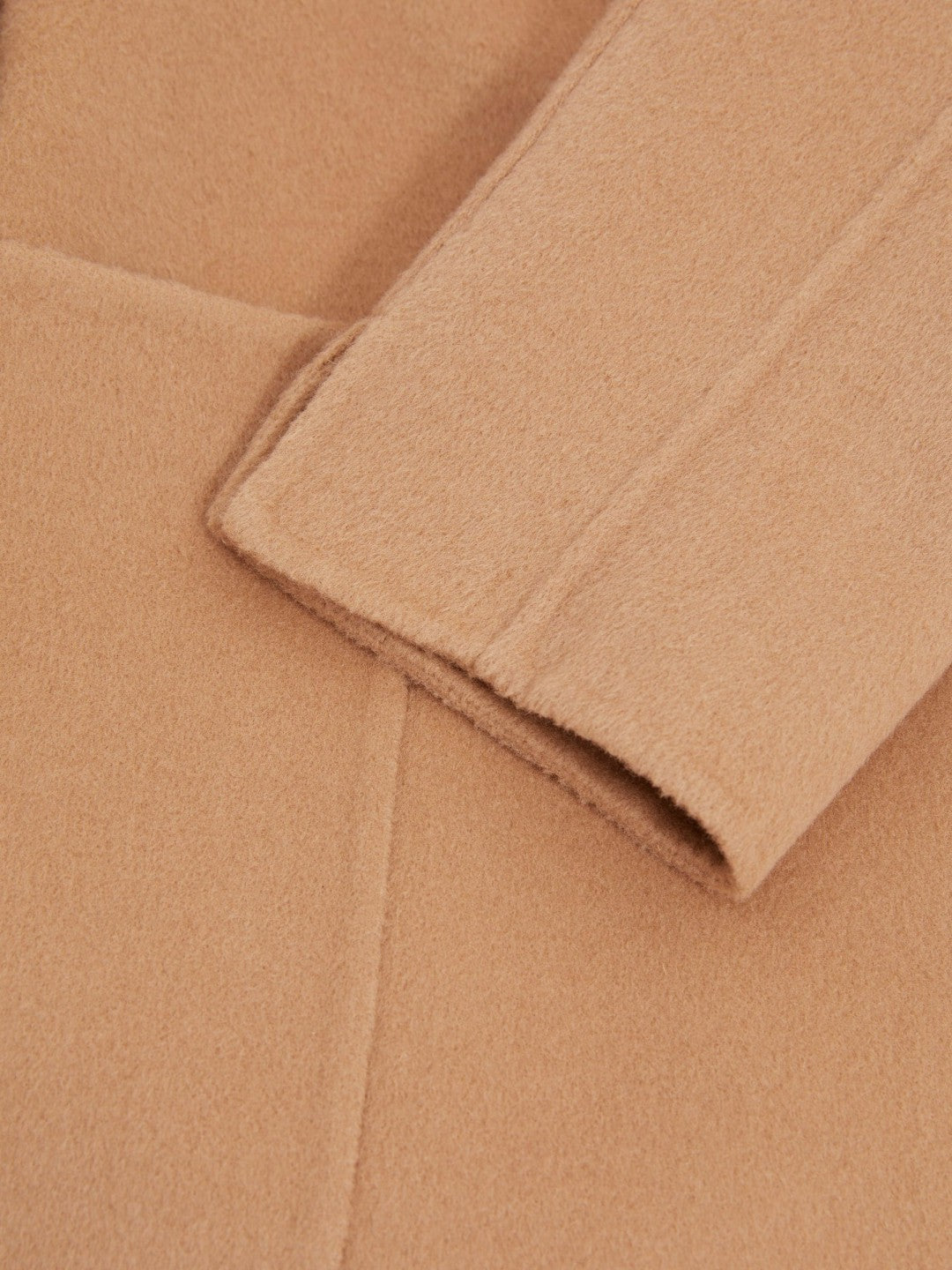 Wool Blend Double Breasted Blindseam Coat Light Camel | Women