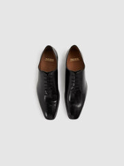 Leather Brogue Detail Lace-Up Shoes Black | Men