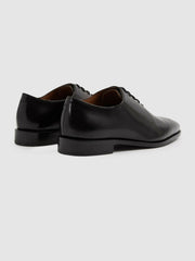 Leather Brogue Detail Lace-Up Shoes Black | Men