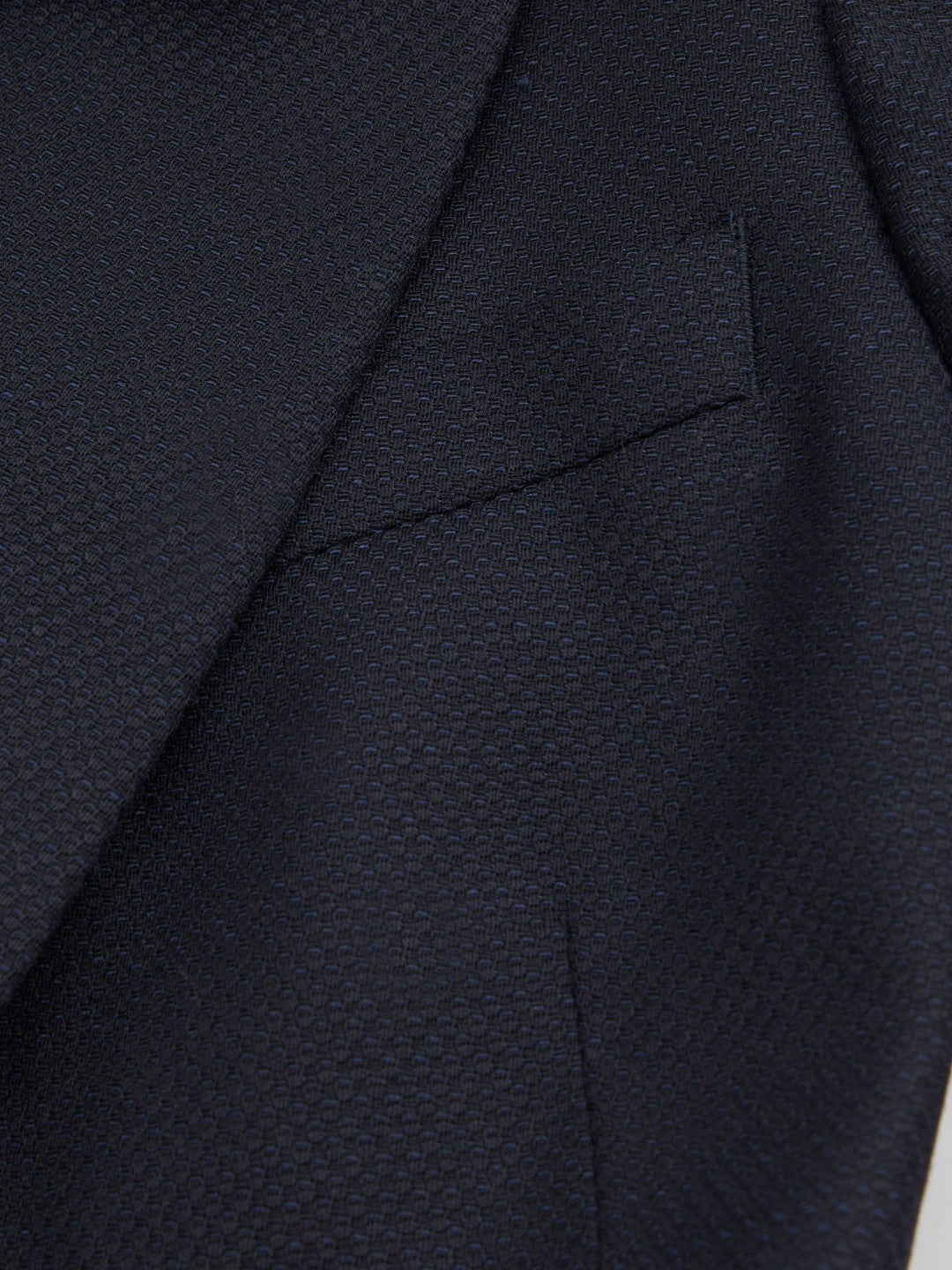 Textured Single Breasted Suit Blazer Navy | Women