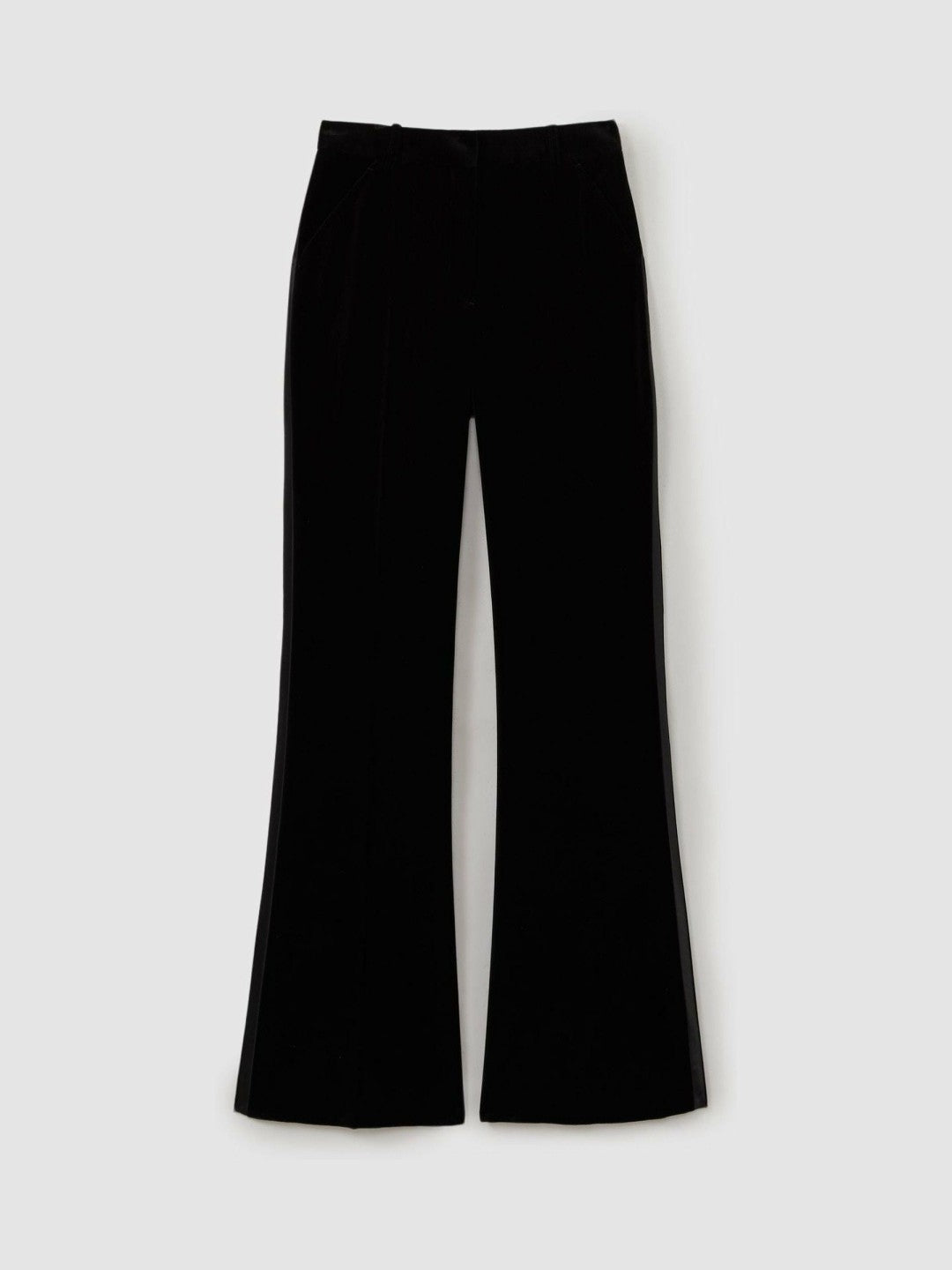 Velvet Flared Suit Trousers Black | Women