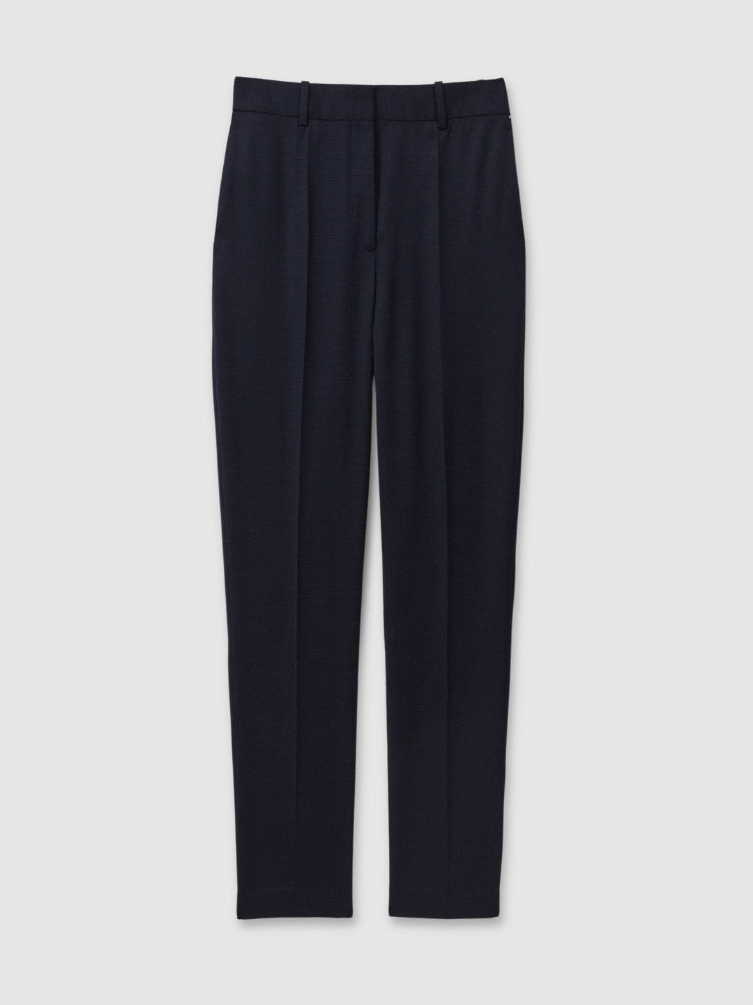 Textured Slim Fit Suit Trousers Navy | Women