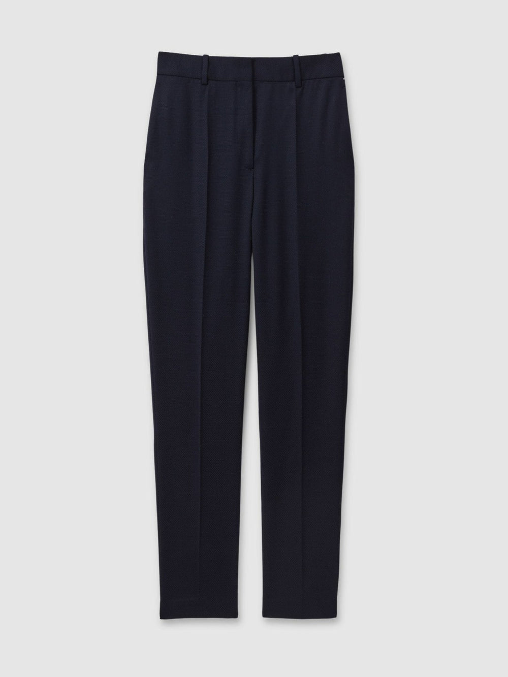 Textured Slim Fit Suit Trousers Navy | Women