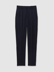 Textured Slim Fit Suit Trousers Navy | Women