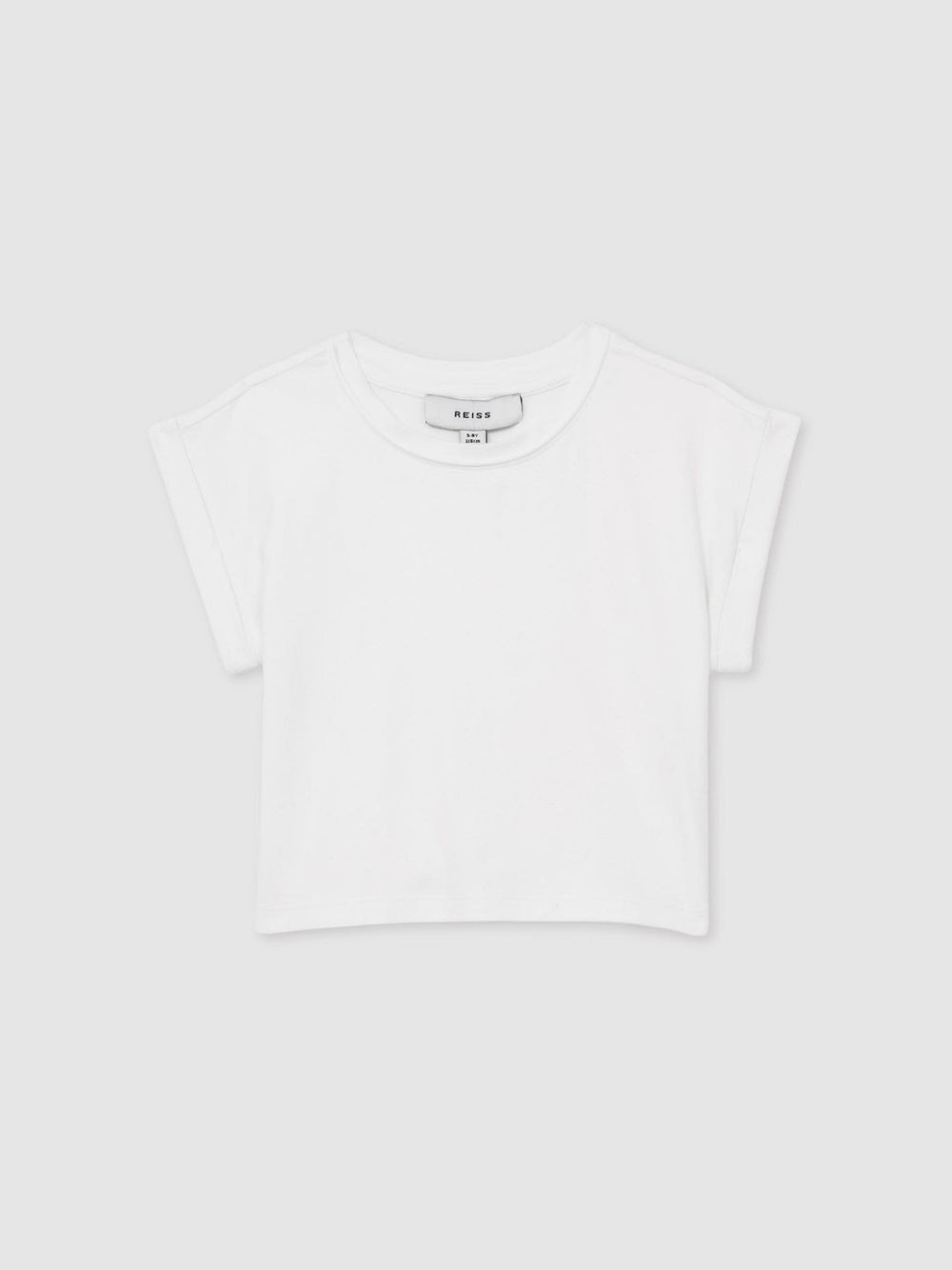 9-13 yrs Cotton-Jersey Cropped T-Shirt White | Children & Baby
