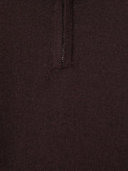9-13 yrs Merino Wool Half-Zip Funnel Neck Jumper Dark Bordeaux | Children & Baby